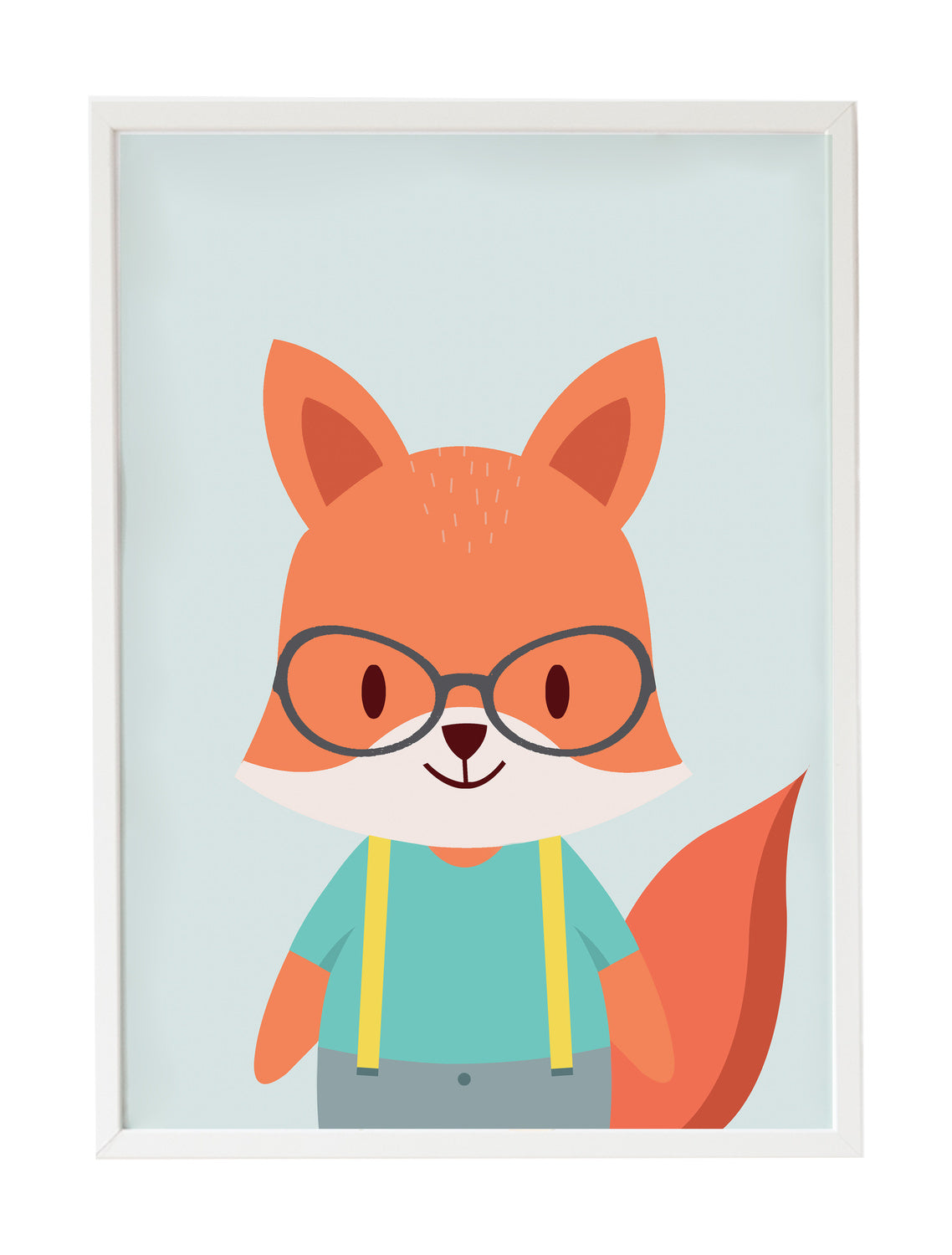 Cuadro infantil zorro marron