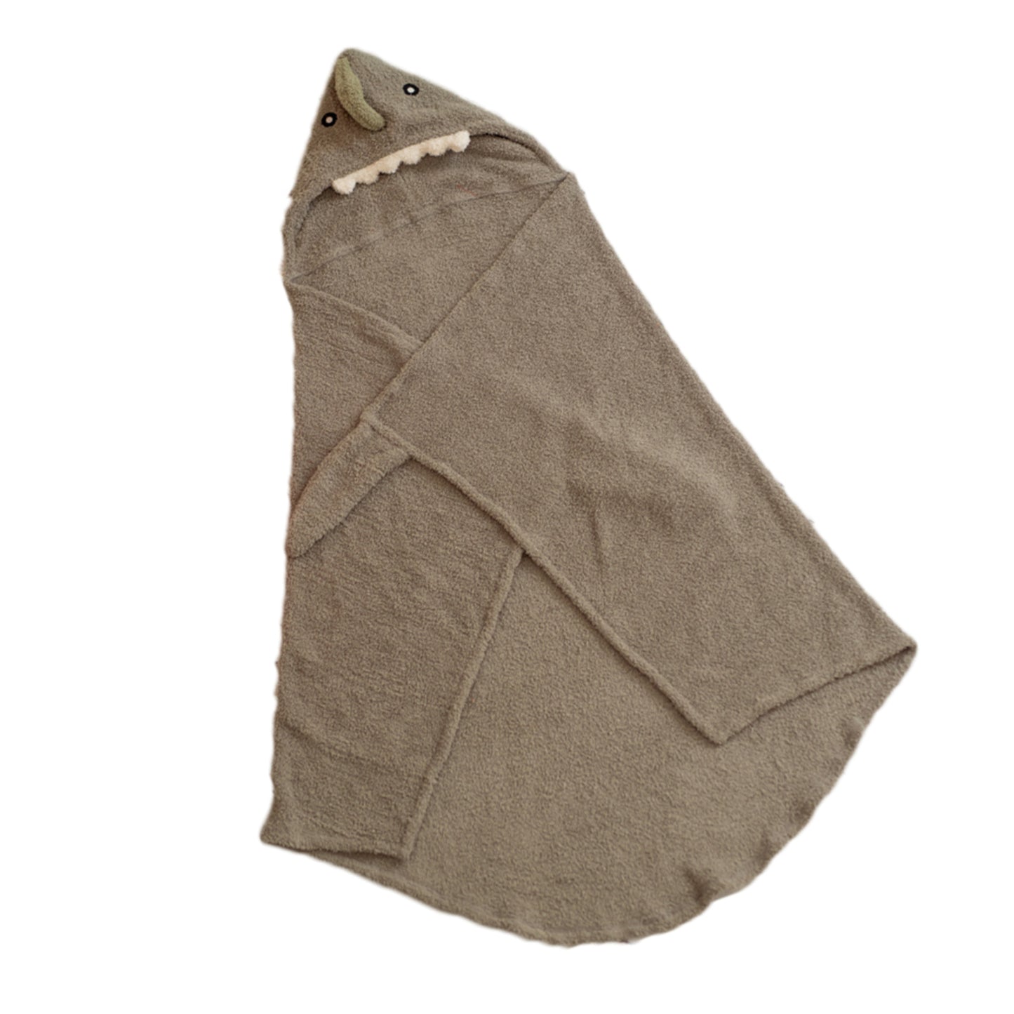 Toalla baño infantil dinsaurio gris