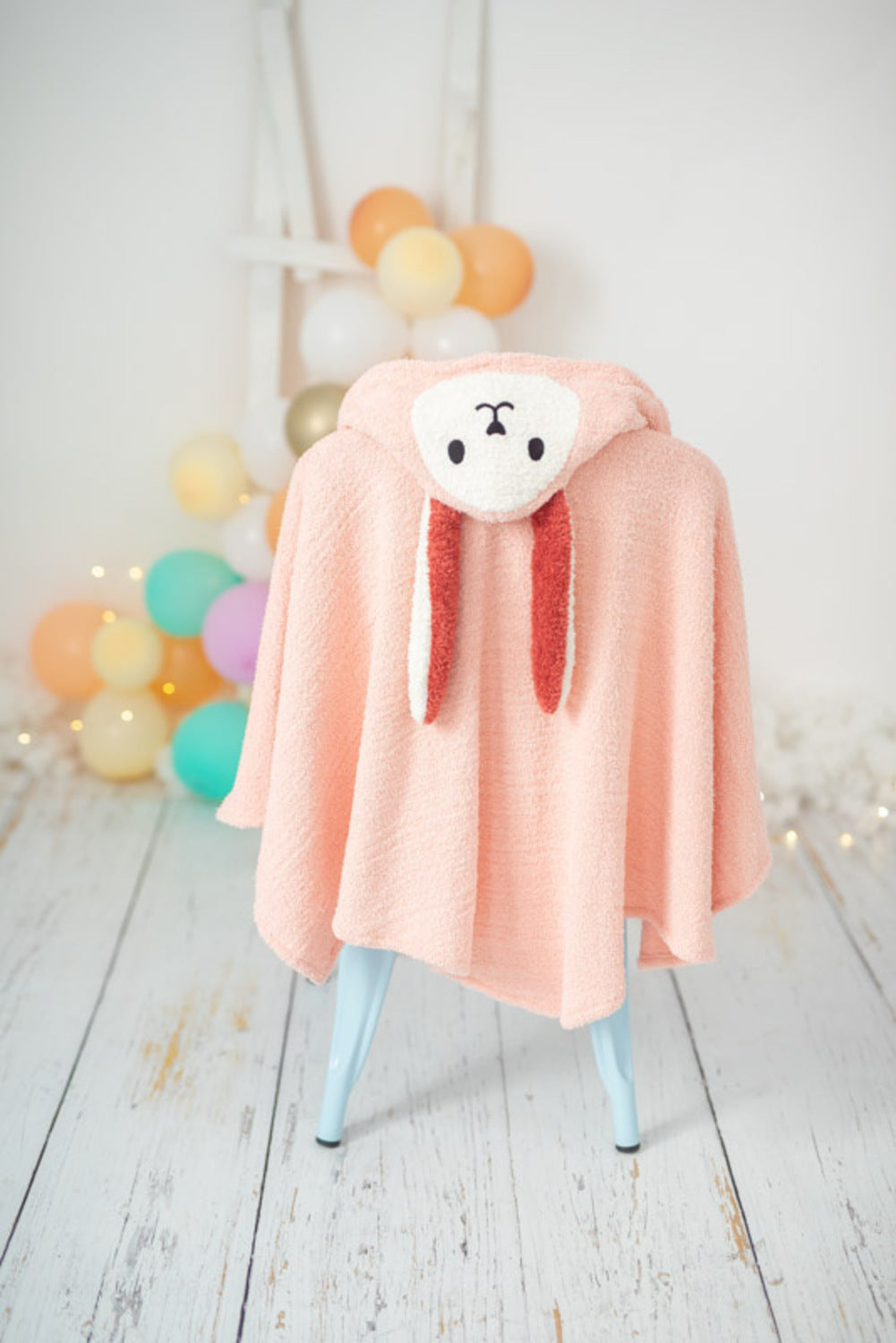 Toalla baño infantil conejo rosa