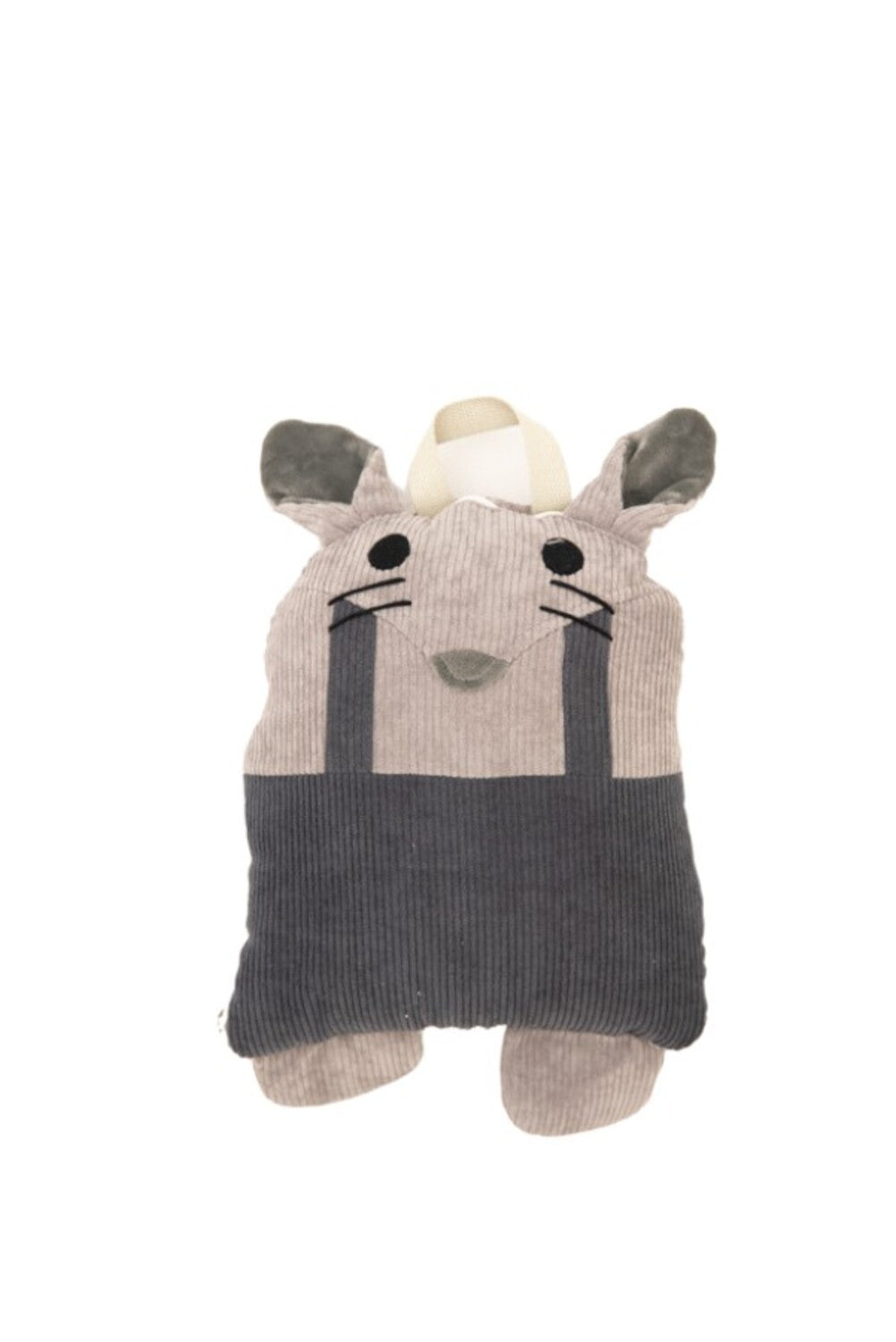 Manta infantil de viaje raton gris