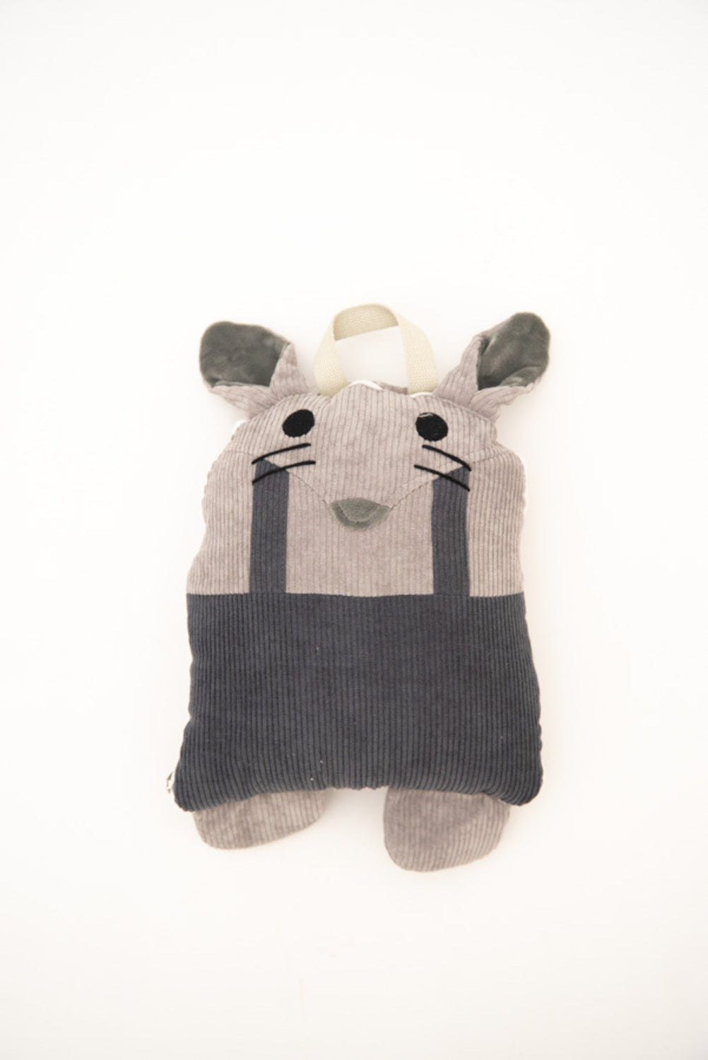 Manta infantil de viaje raton gris