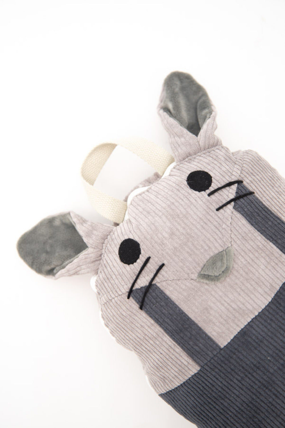 Manta infantil de viaje raton gris