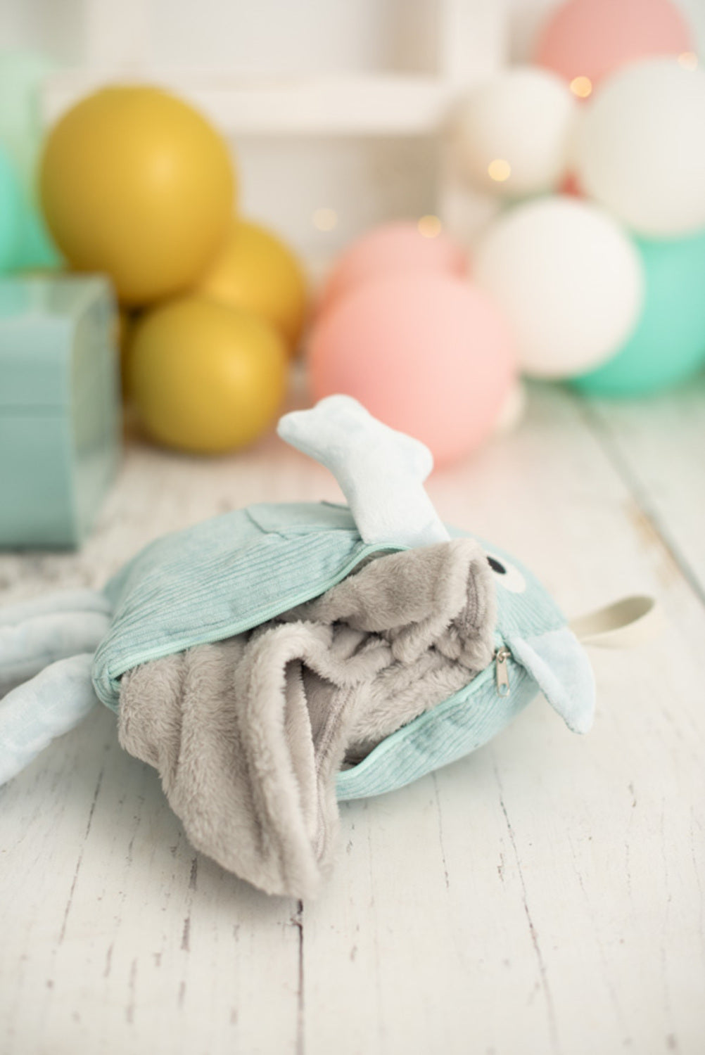 Manta infantil de viaje gato verde