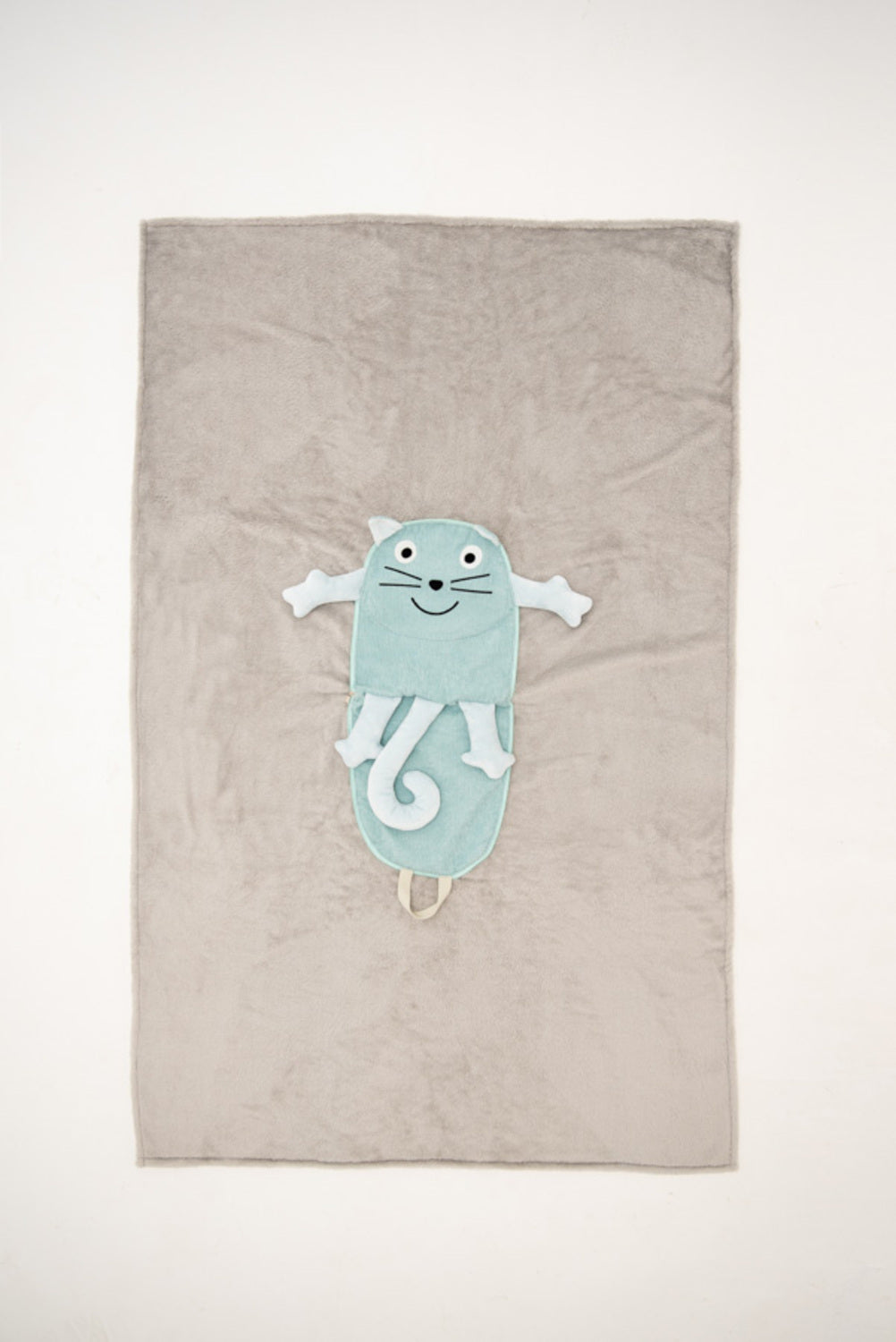 Manta infantil de viaje gato verde