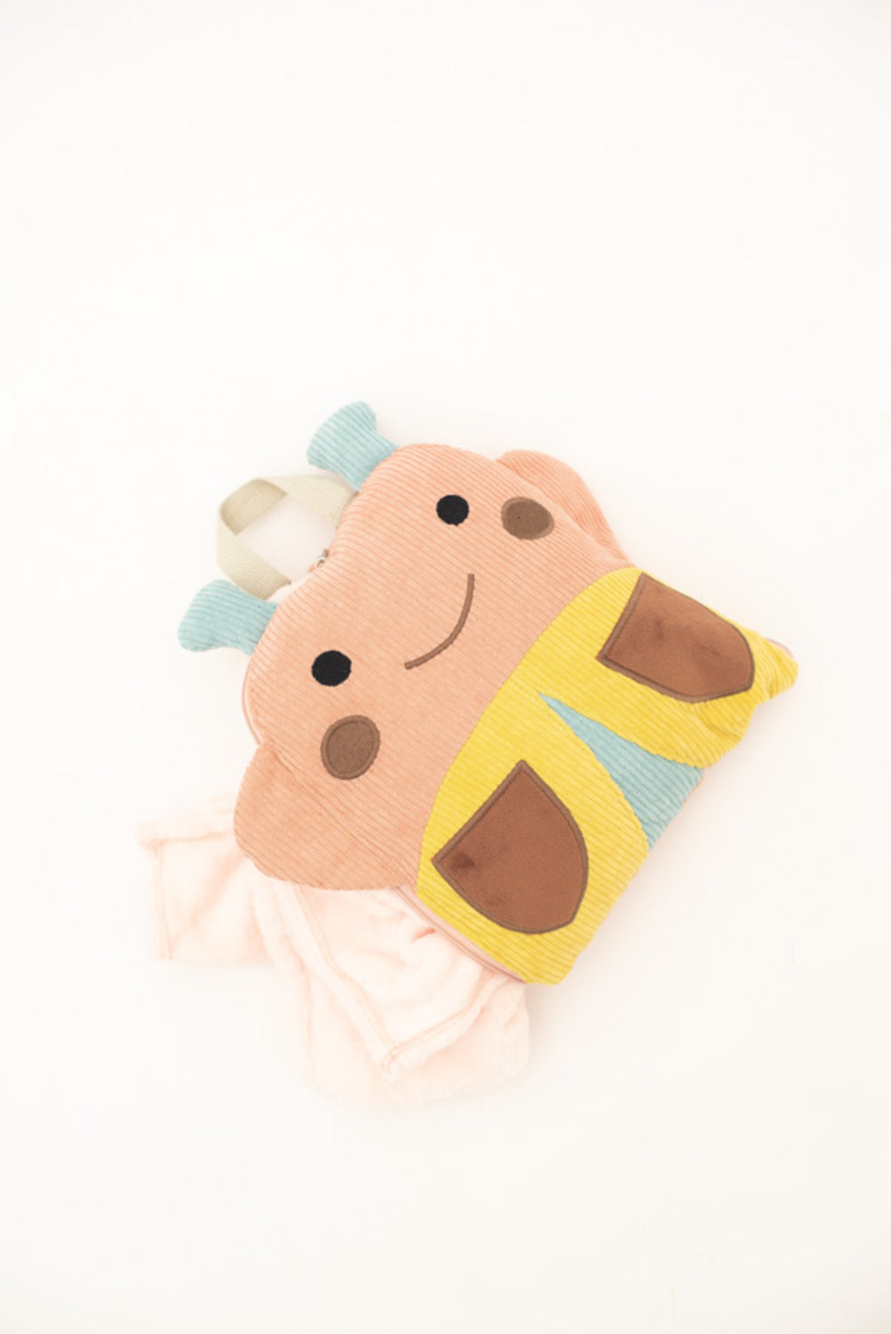 Manta infantil de viaje mariquita rosa