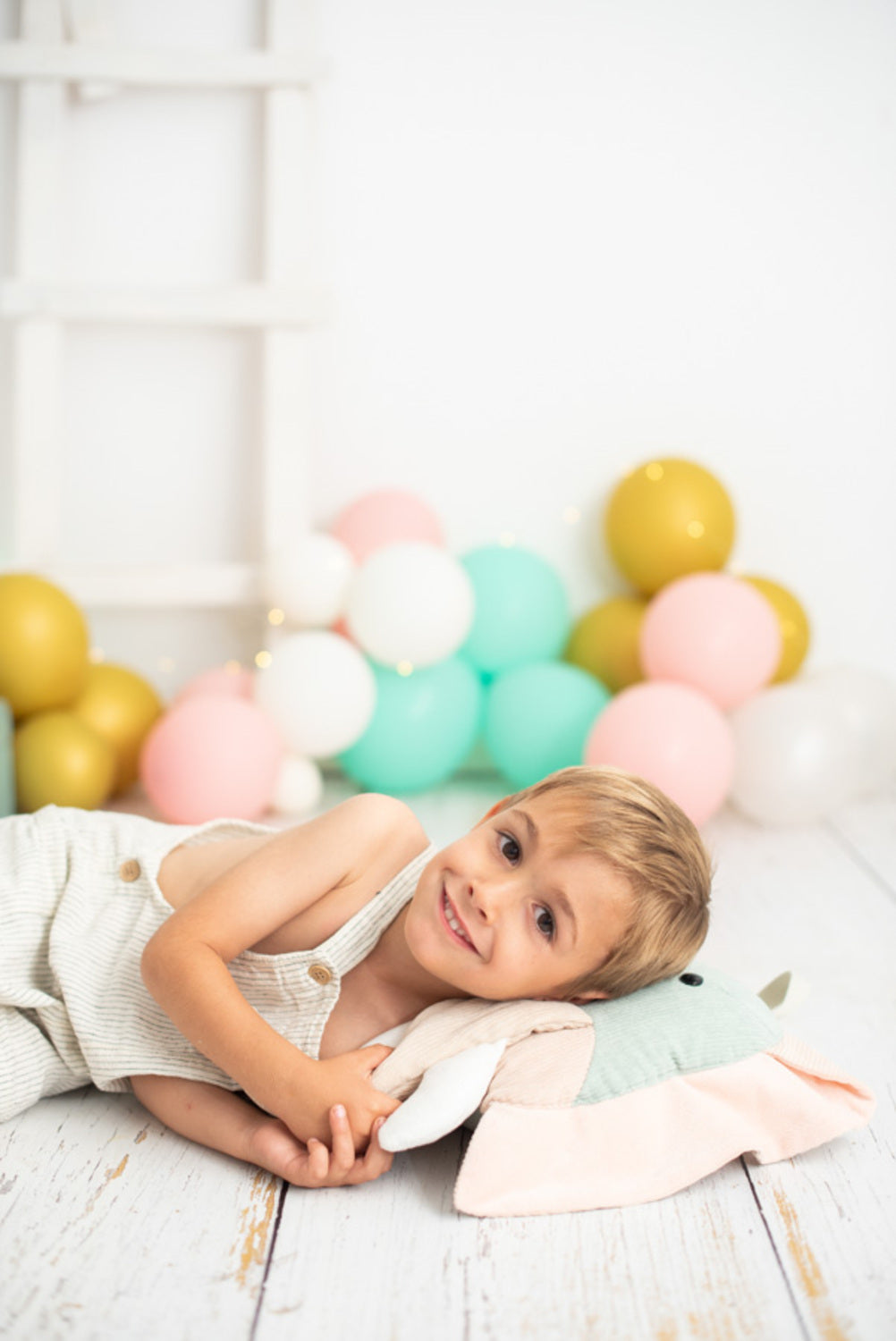 Manta infantil de viaje elefante verde