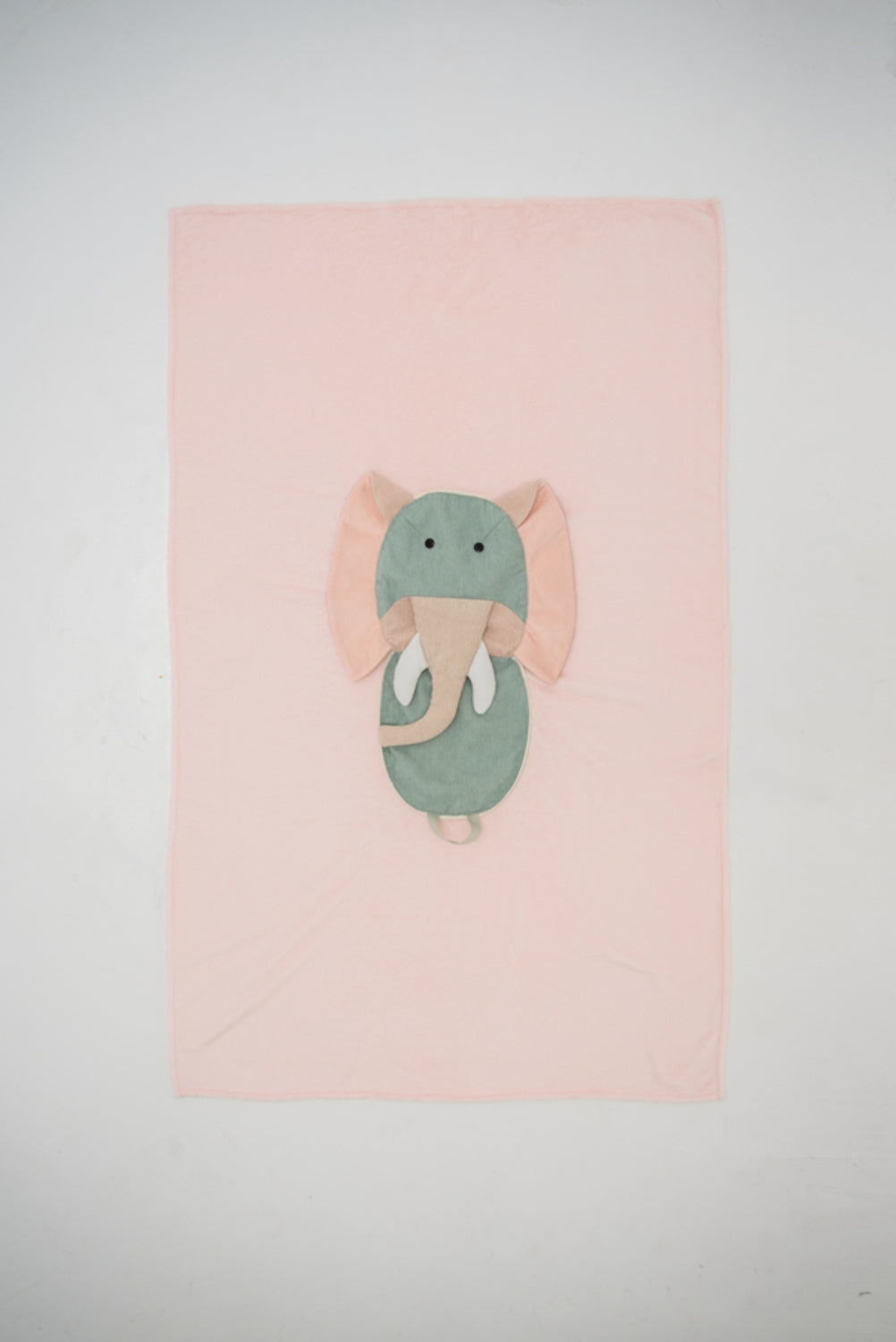 Manta infantil de viaje elefante verde