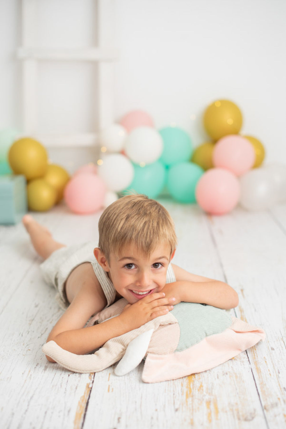 Manta infantil de viaje elefante verde