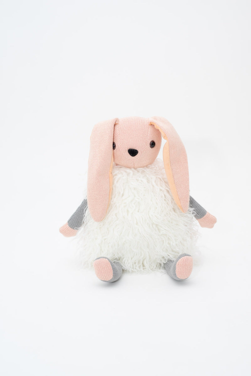 Cojin infantil conejo rosa y blanco