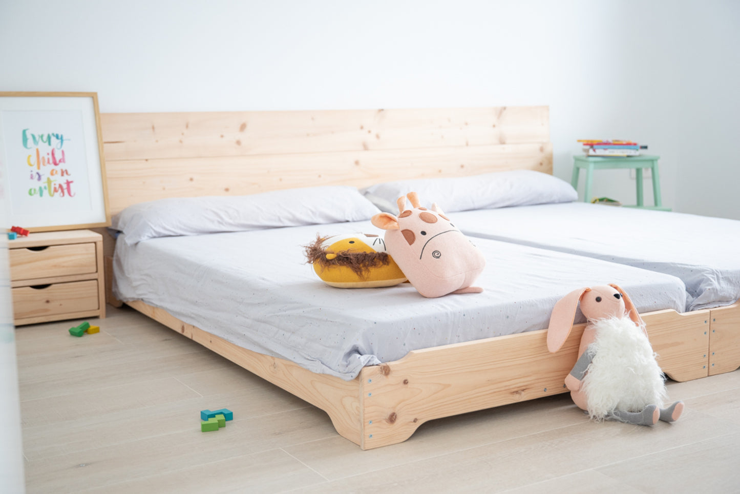 Cojin infantil conejo rosa y blanco