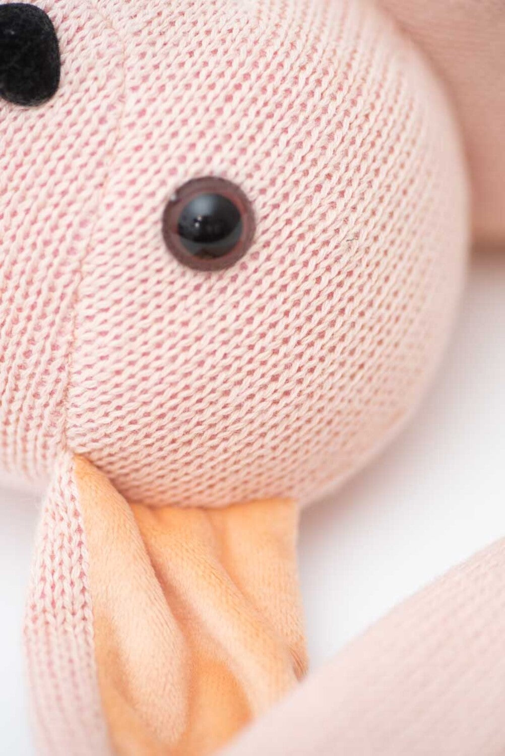 Cojin infantil conejo rosa y blanco