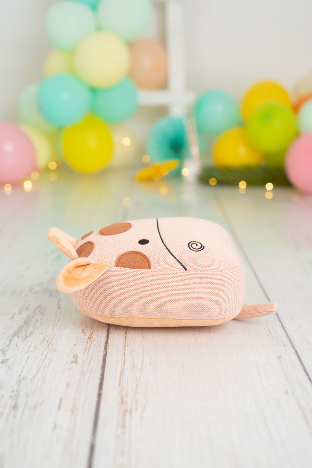 Cojin infantil jirafa rosa