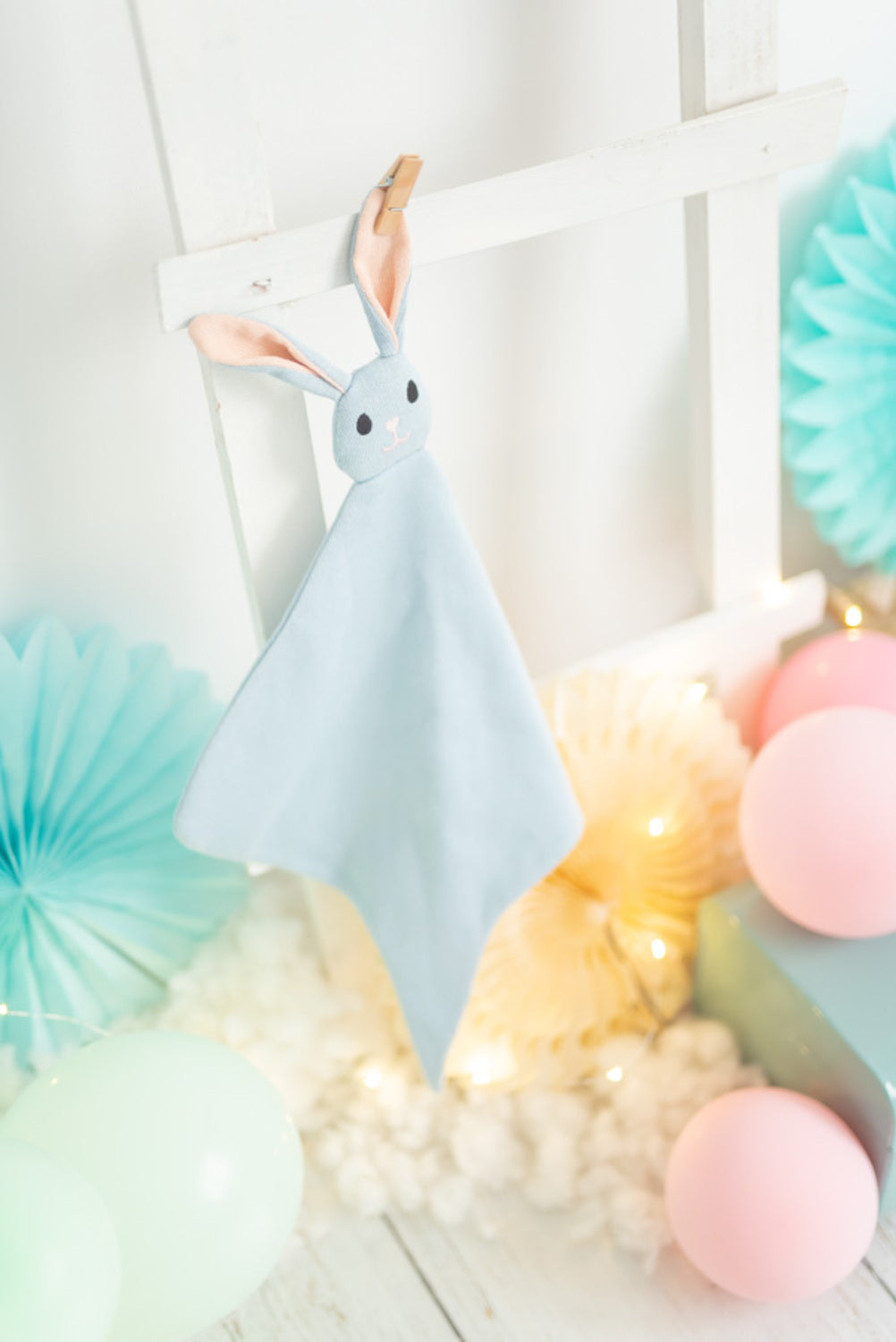 Doudou bebe conejo azul