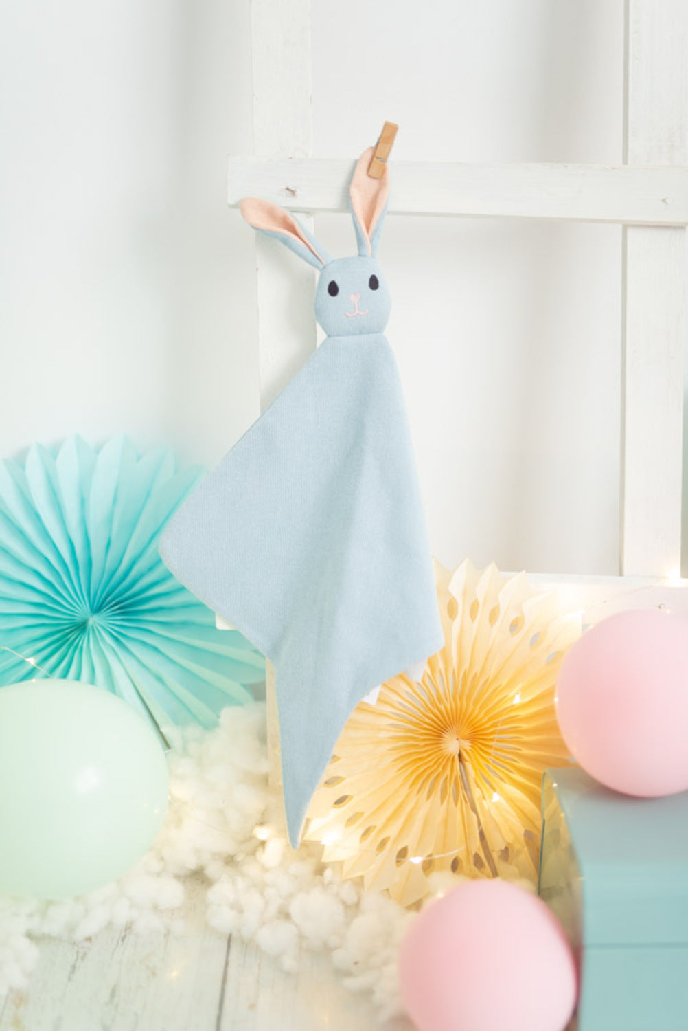 Doudou bebe conejo azul
