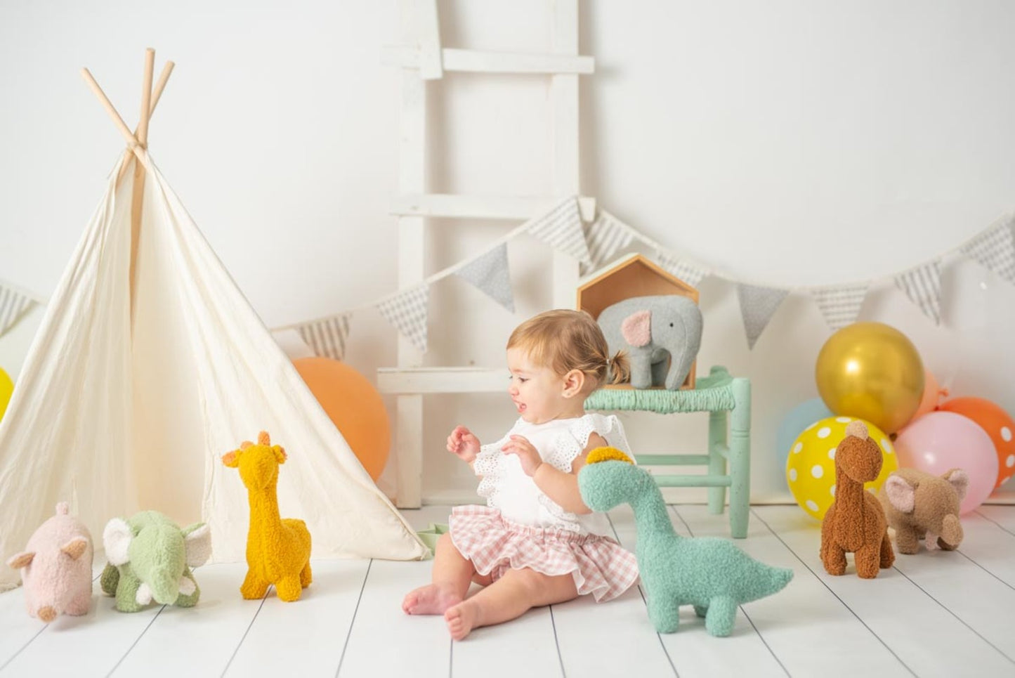 Peluche infantil bebe jirafa amarilla