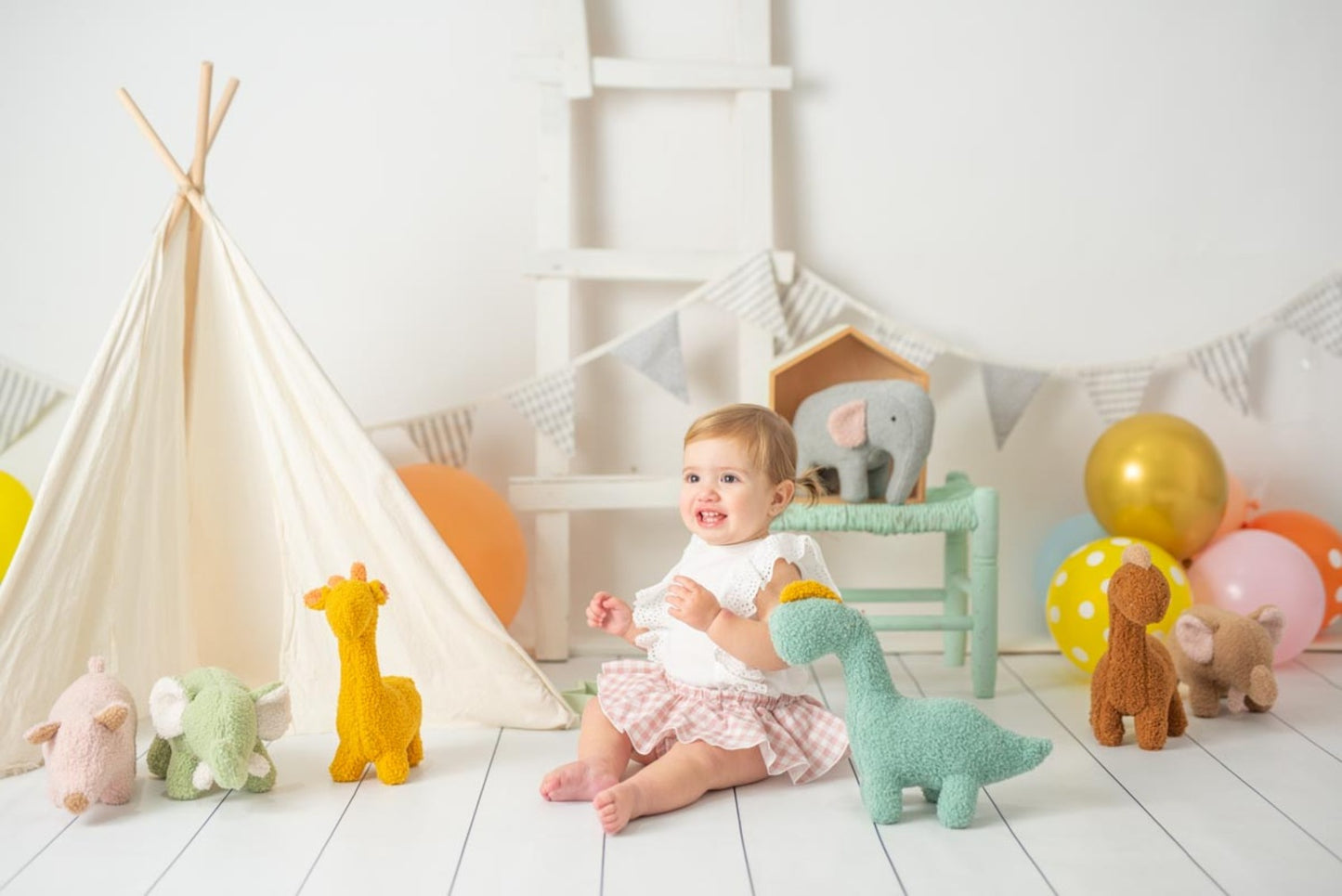 Peluche infantil bebe jirafa amarilla