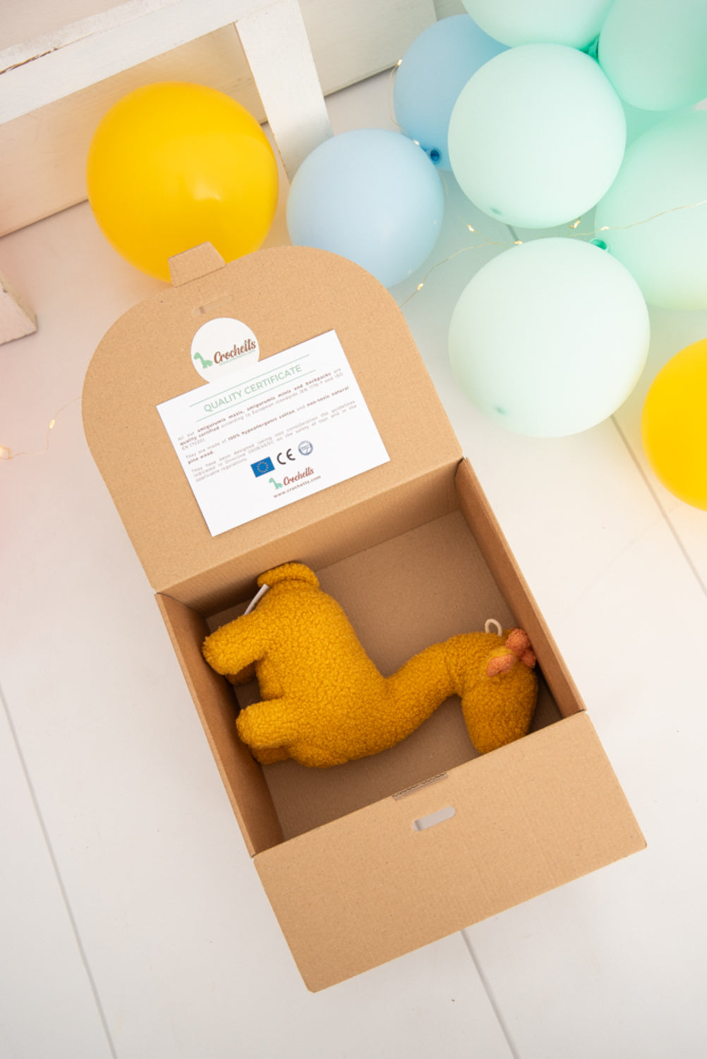 Peluche infantil bebe jirafa amarilla