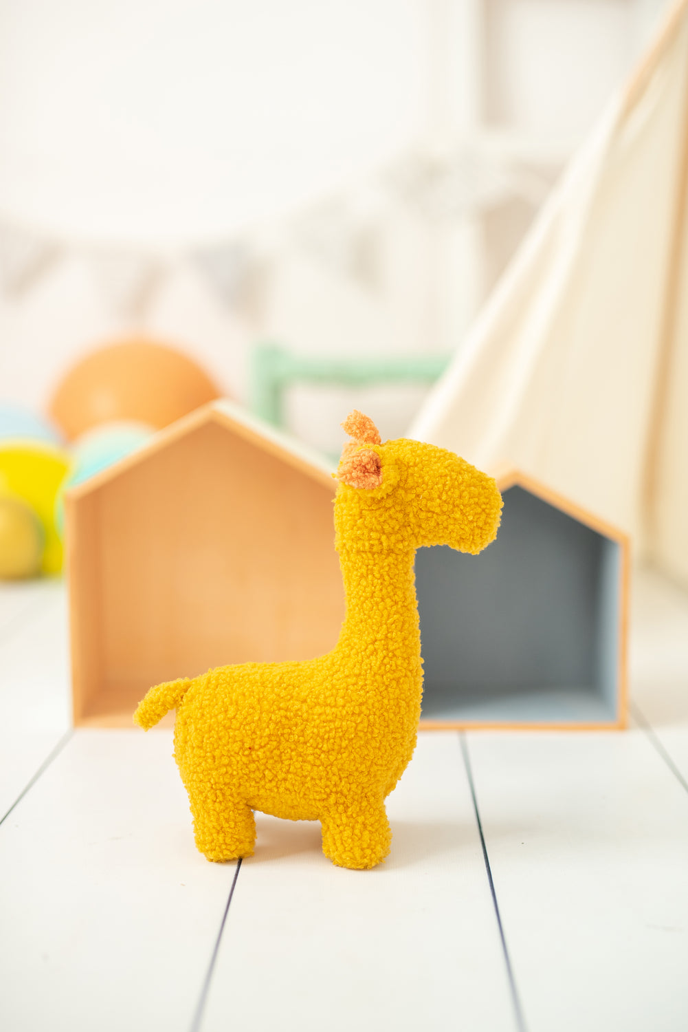 Peluche infantil bebe jirafa amarilla