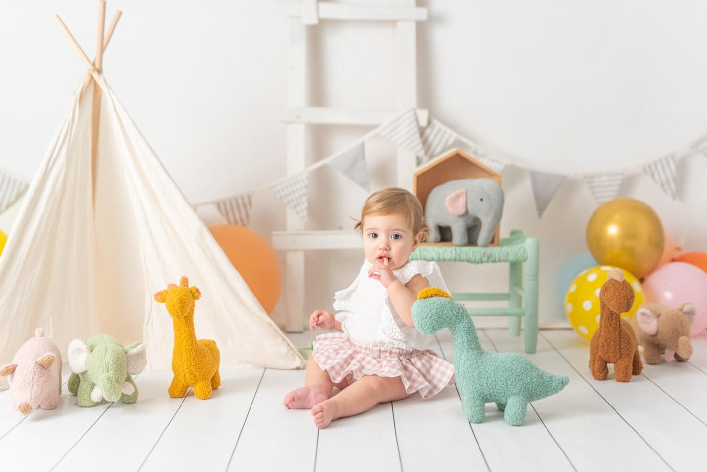 Peluche infantil bebe dinosaurio verde