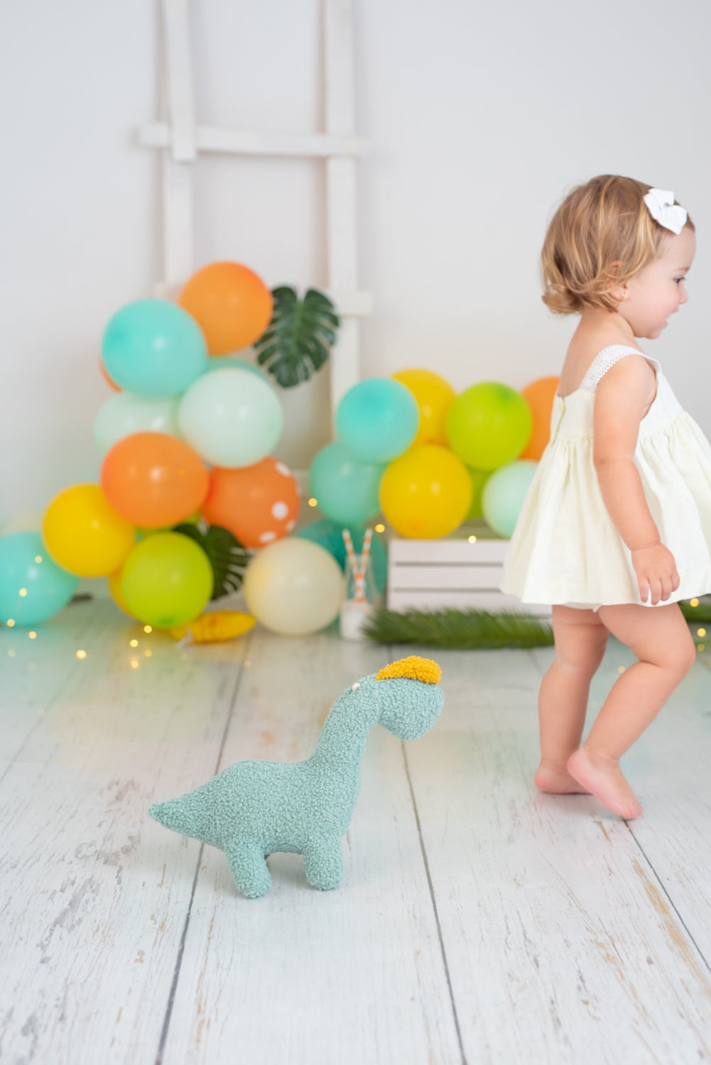 Peluche infantil bebe dinosaurio verde