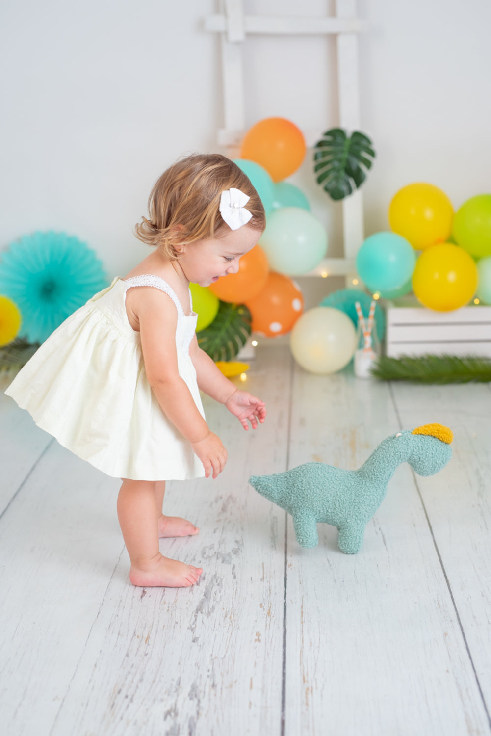 Peluche infantil bebe dinosaurio verde