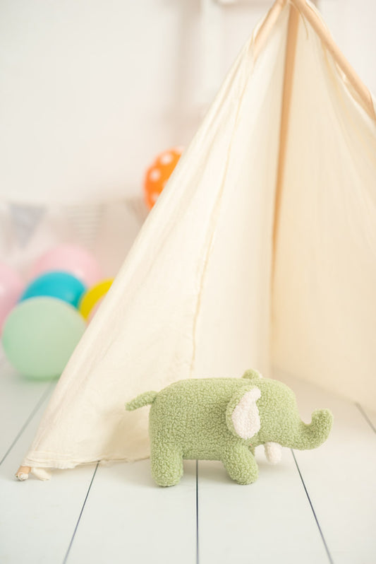 Peluche infantil bebe elefante verde