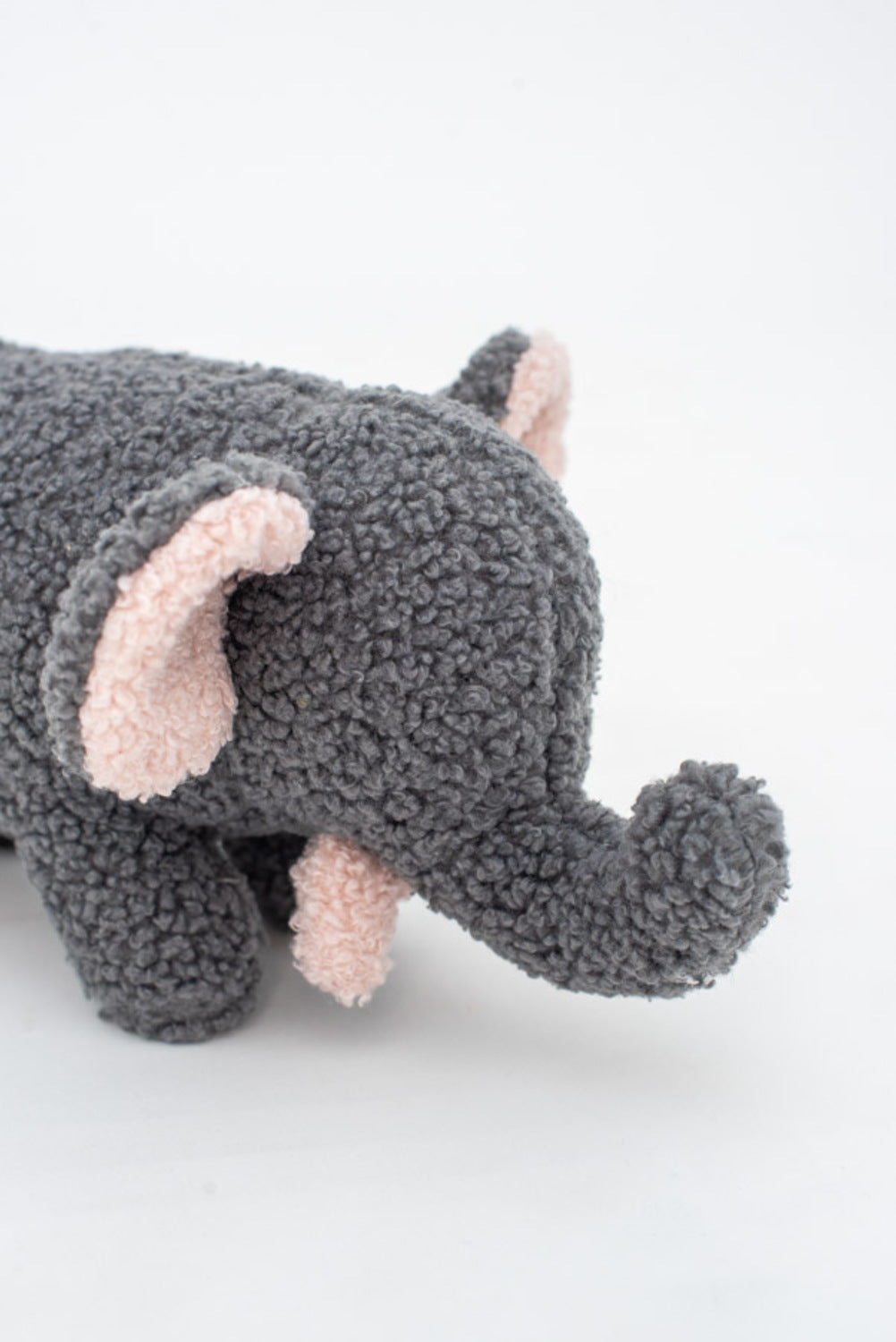 Peluche infantil bebe elefante gris y rosa