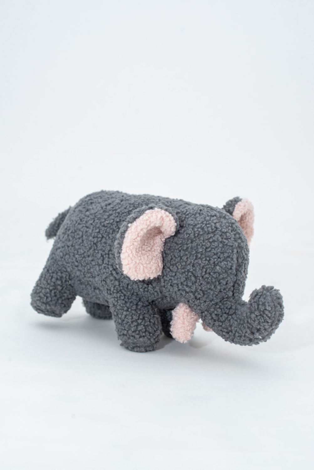 Peluche infantil bebe elefante gris y rosa