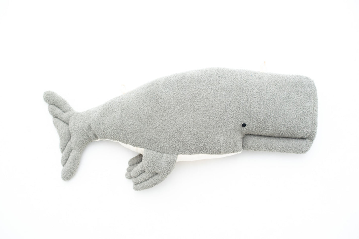 Peluche infantil de pared beluga gris