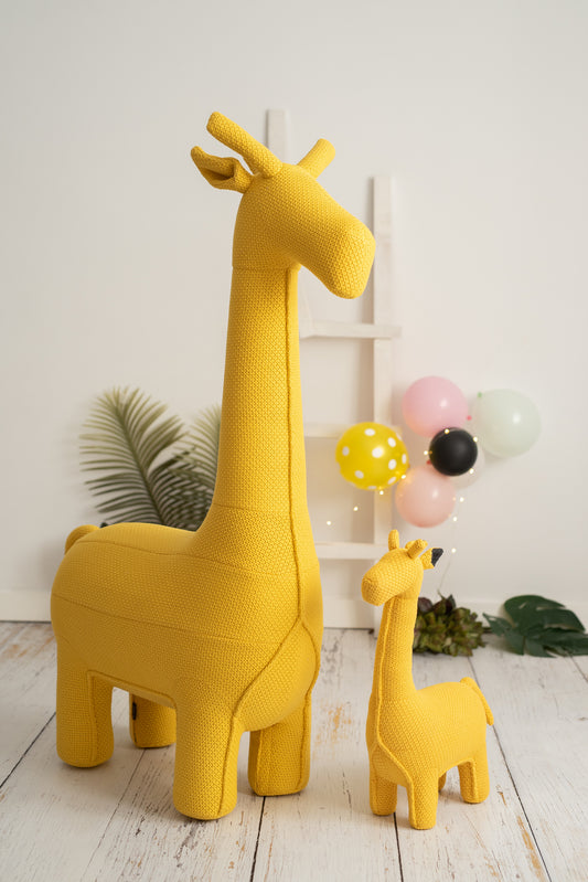 Lámina infantil familia jirafa amarilla