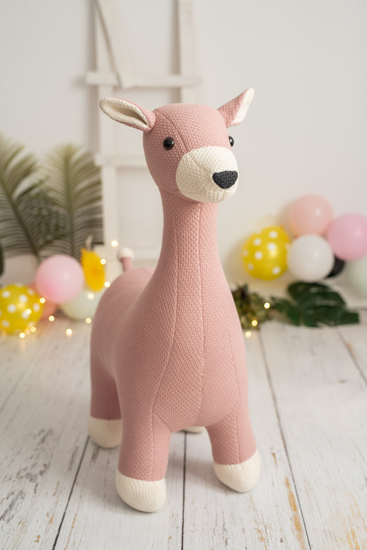 Lámina infantil fotografia ciervo rosa