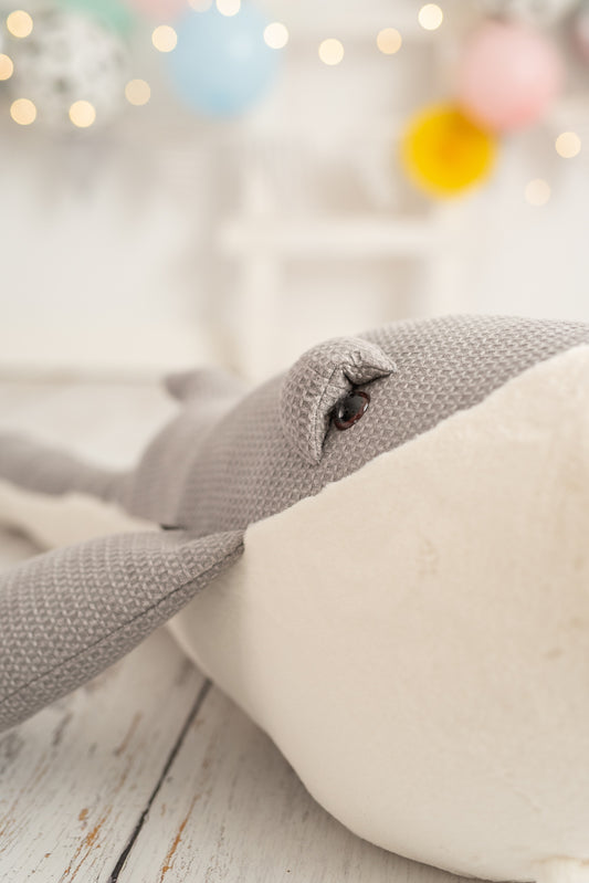 Lámina infantil ballena gris