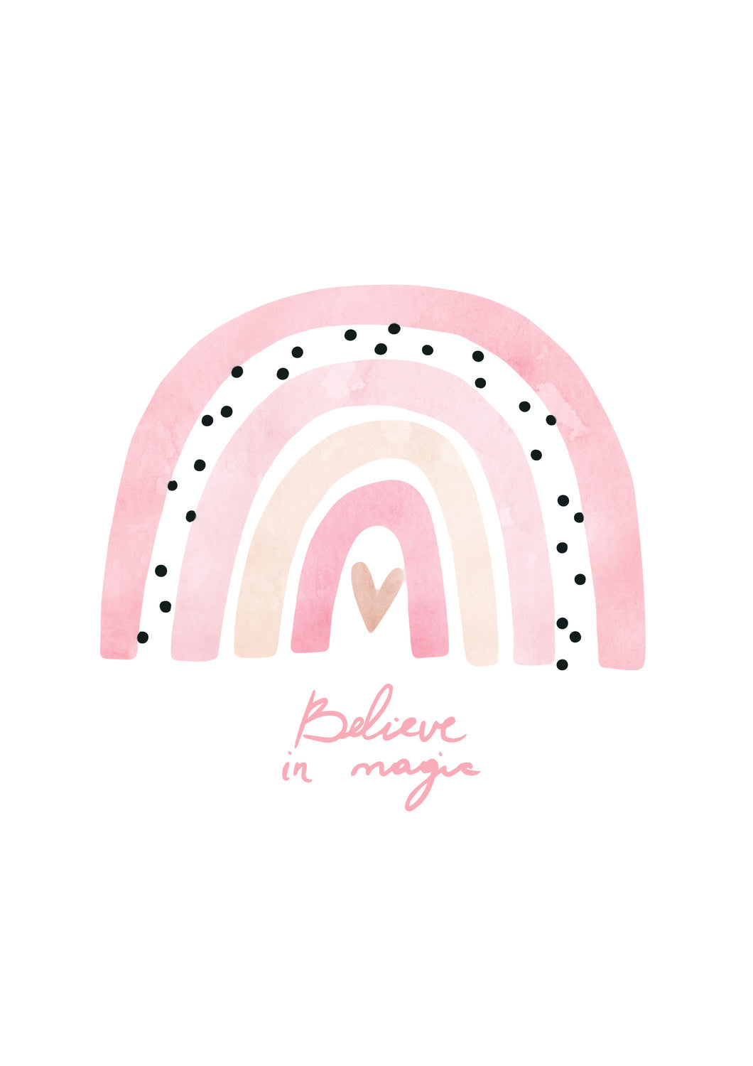 Lámina infantil arcoiris rosa