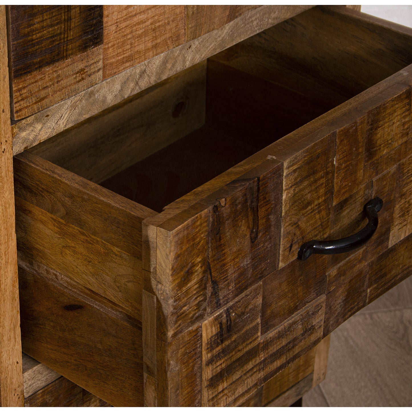 ARMARIO 2 PUERTAS+2 CAJONES MA DERA MANGO NATURAL