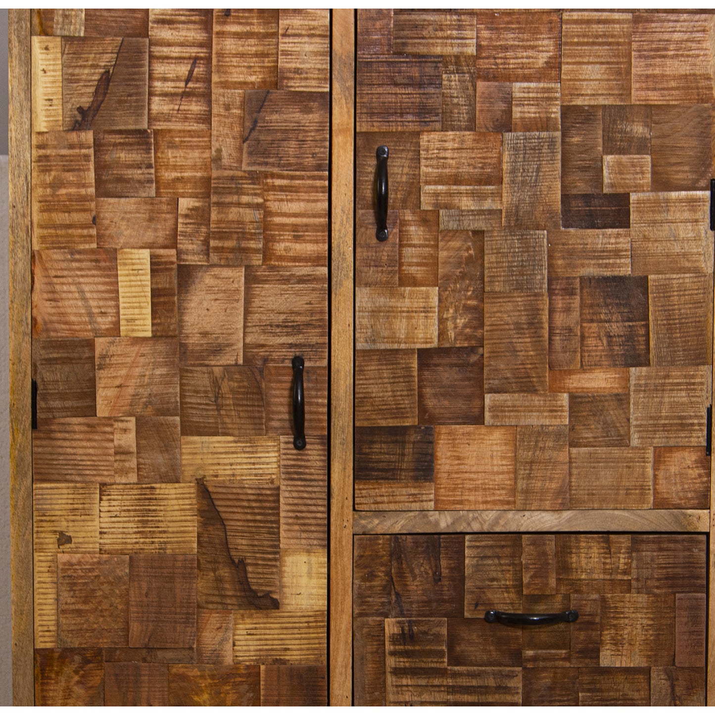 ARMARIO 2 PUERTAS+2 CAJONES MA DERA MANGO NATURAL