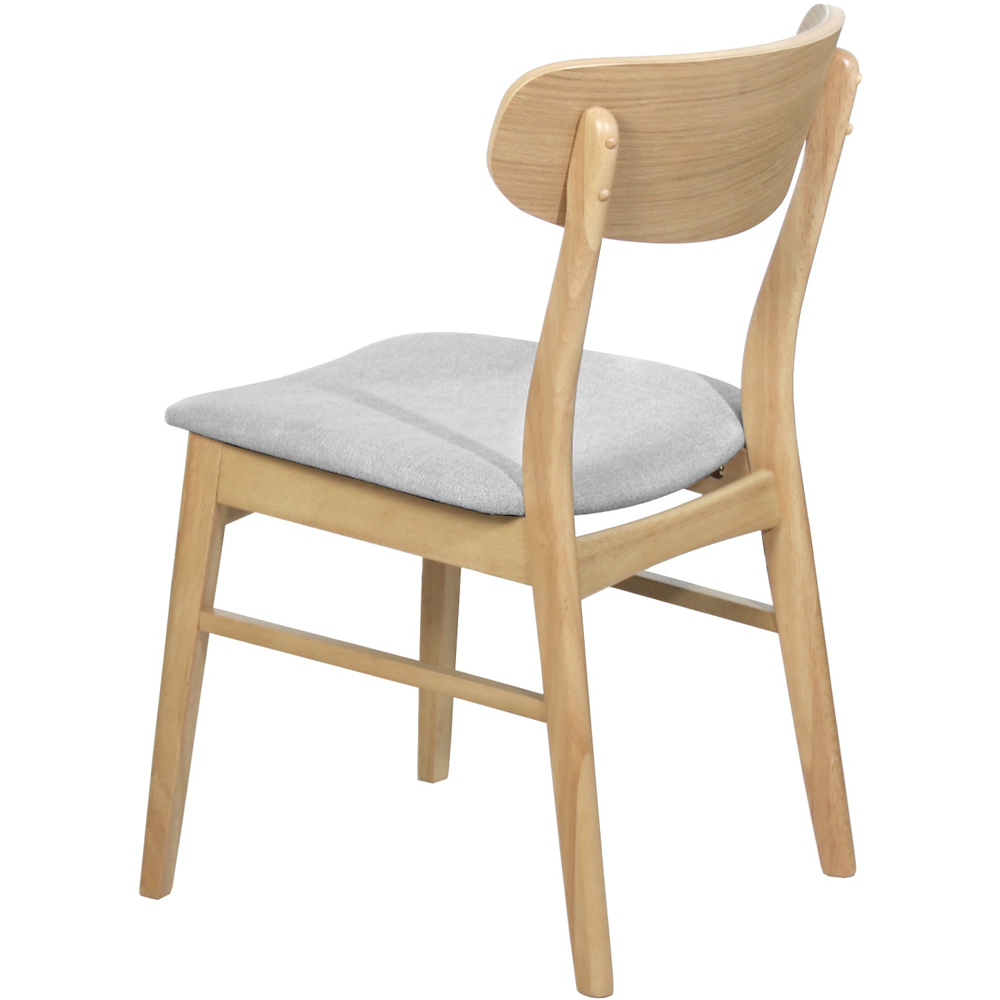 SILLA MADERA TAPIZADO TELA GRI S: MADERA COLOR ROBLE