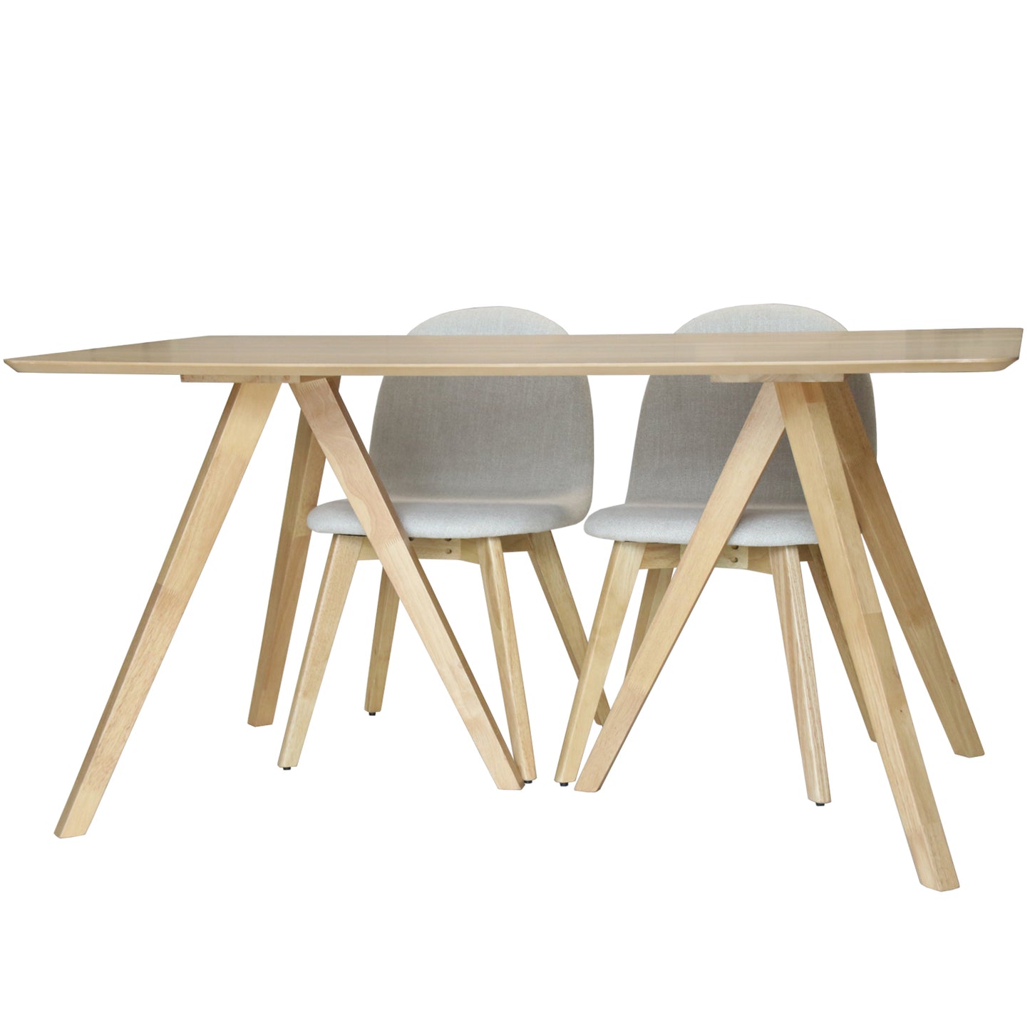 SILLA COMEDOR MADERA COLOR ROB LE TELA BEIGE