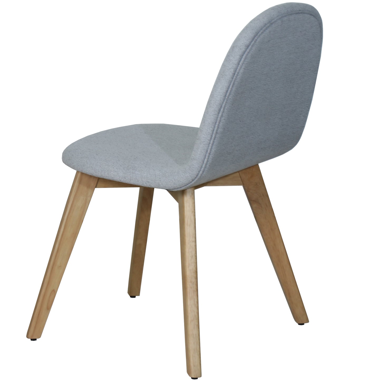 SILLA COMEDOR MADERA COLOR ROB LE TELA GRIS CLARO