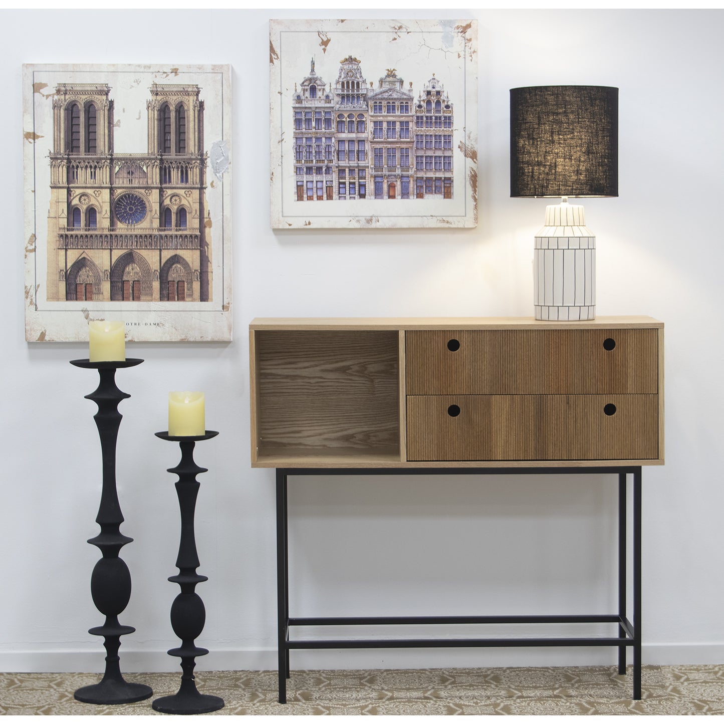 MESA ENTRADA MADERA/METAL C/2C AJONES+48890: DM+CHAPA FRESNO