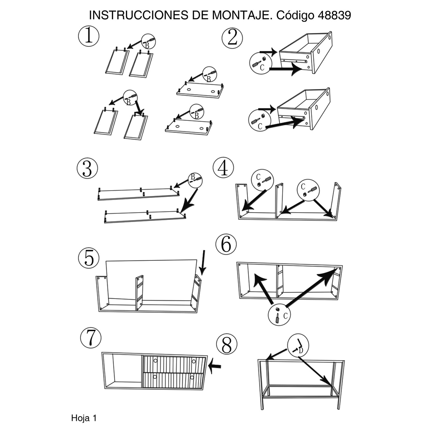 MESA ENTRADA MADERA/METAL C/2C AJONES+48890: DM+CHAPA FRESNO
