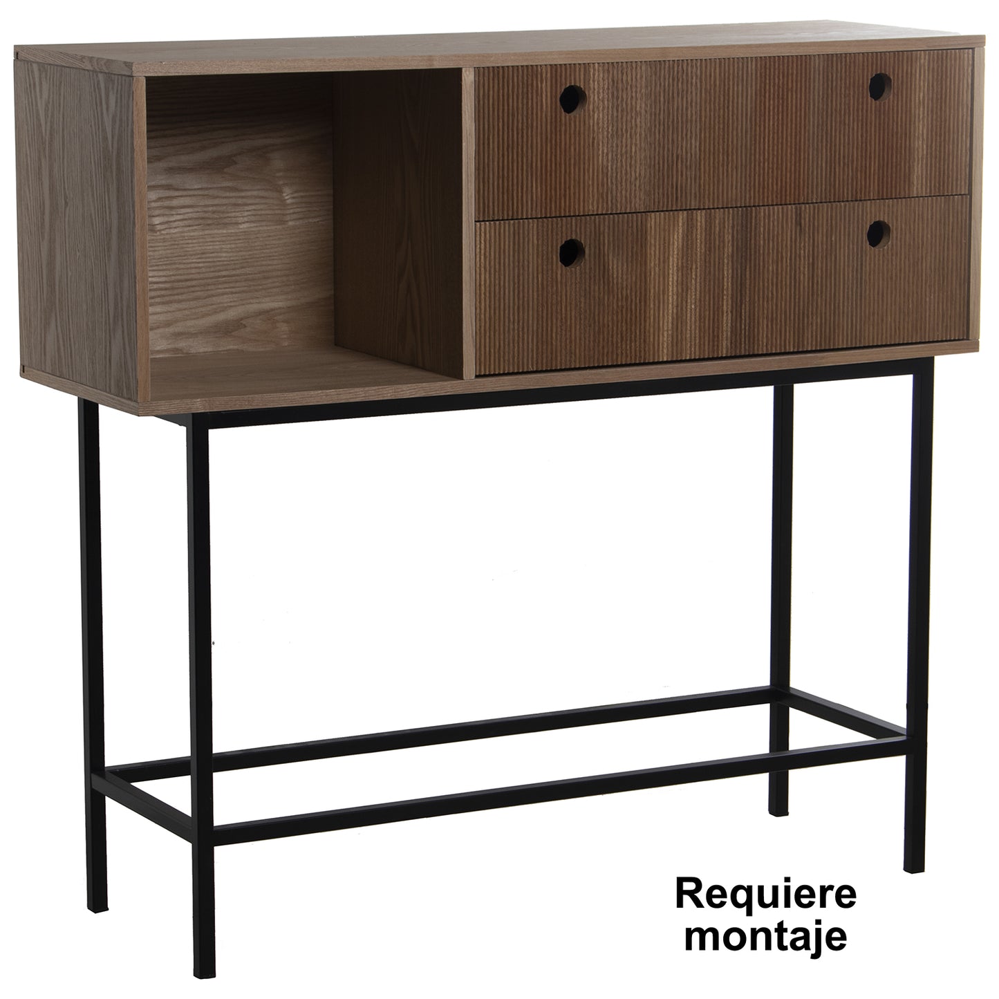 MESA ENTRADA MADERA/METAL C/2C AJONES+48890: DM+CHAPA FRESNO