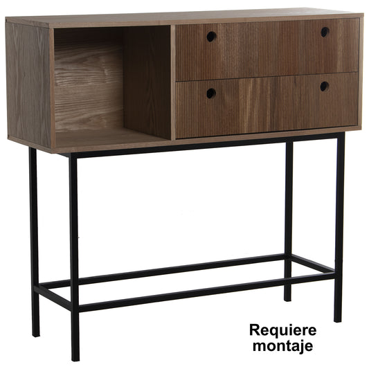 MESA ENTRADA MADERA/METAL C/2C AJONES+48890: DM+CHAPA FRESNO