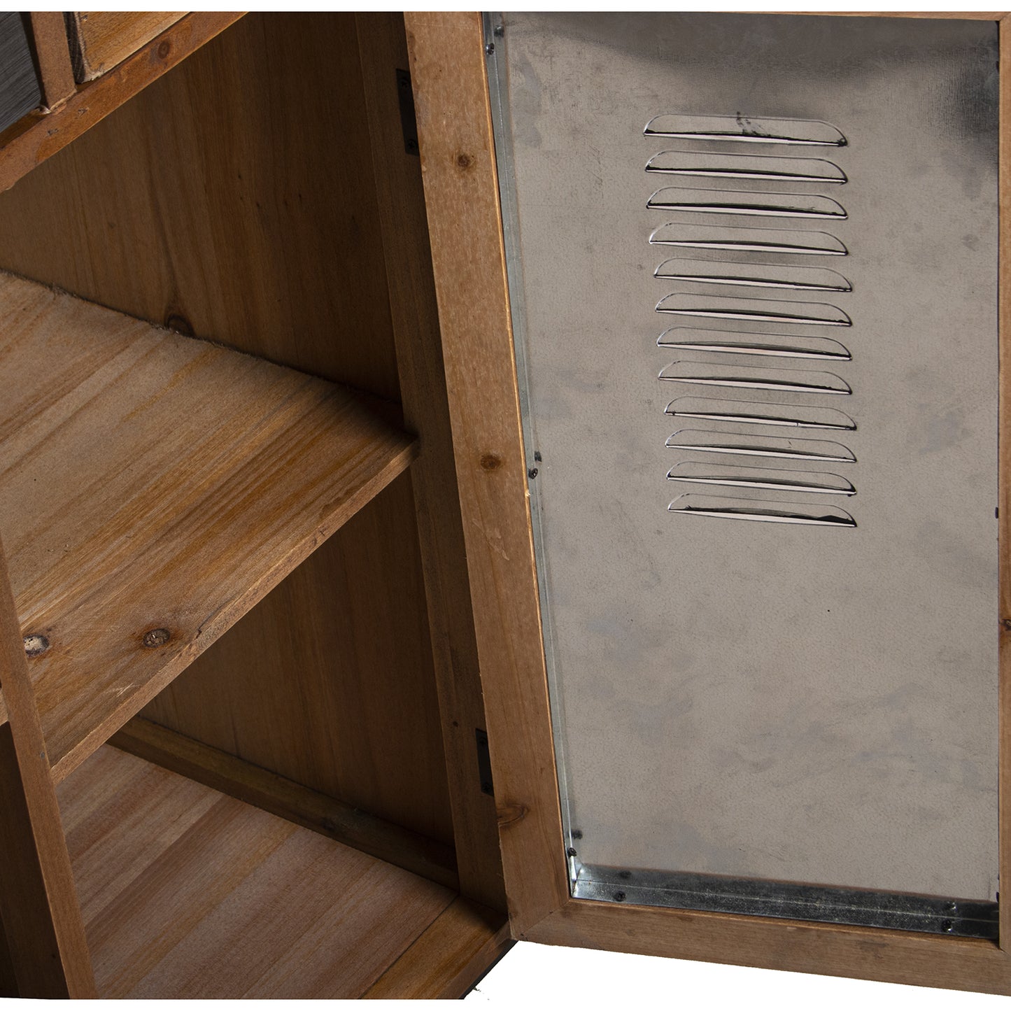 ARMARIO MADERA C/2 PUERTAS: CA JONES+ESTANTES: PATAS HIERRO