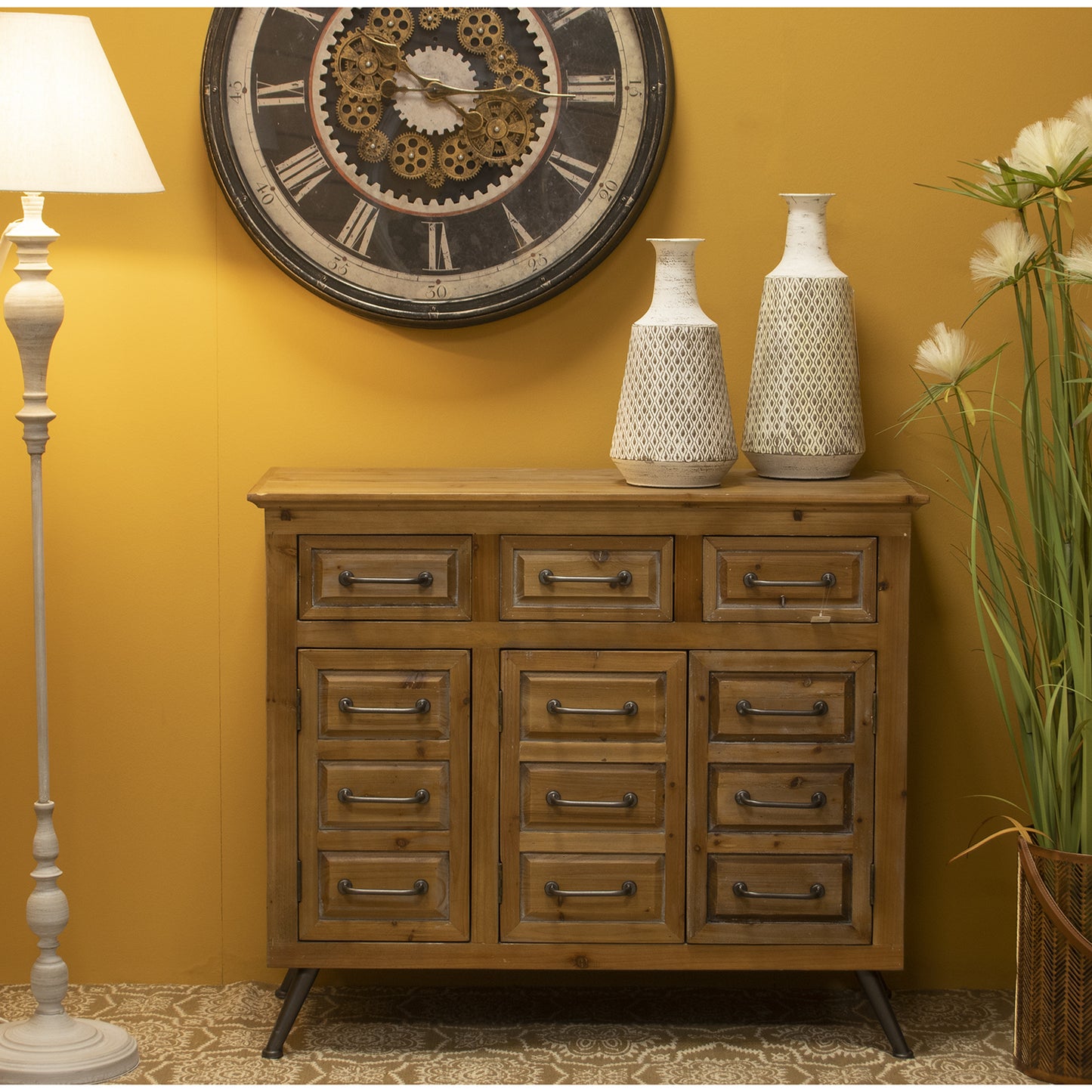 APARADOR MADERA C/3 CAJONES+3 PUERTAS NATURAL