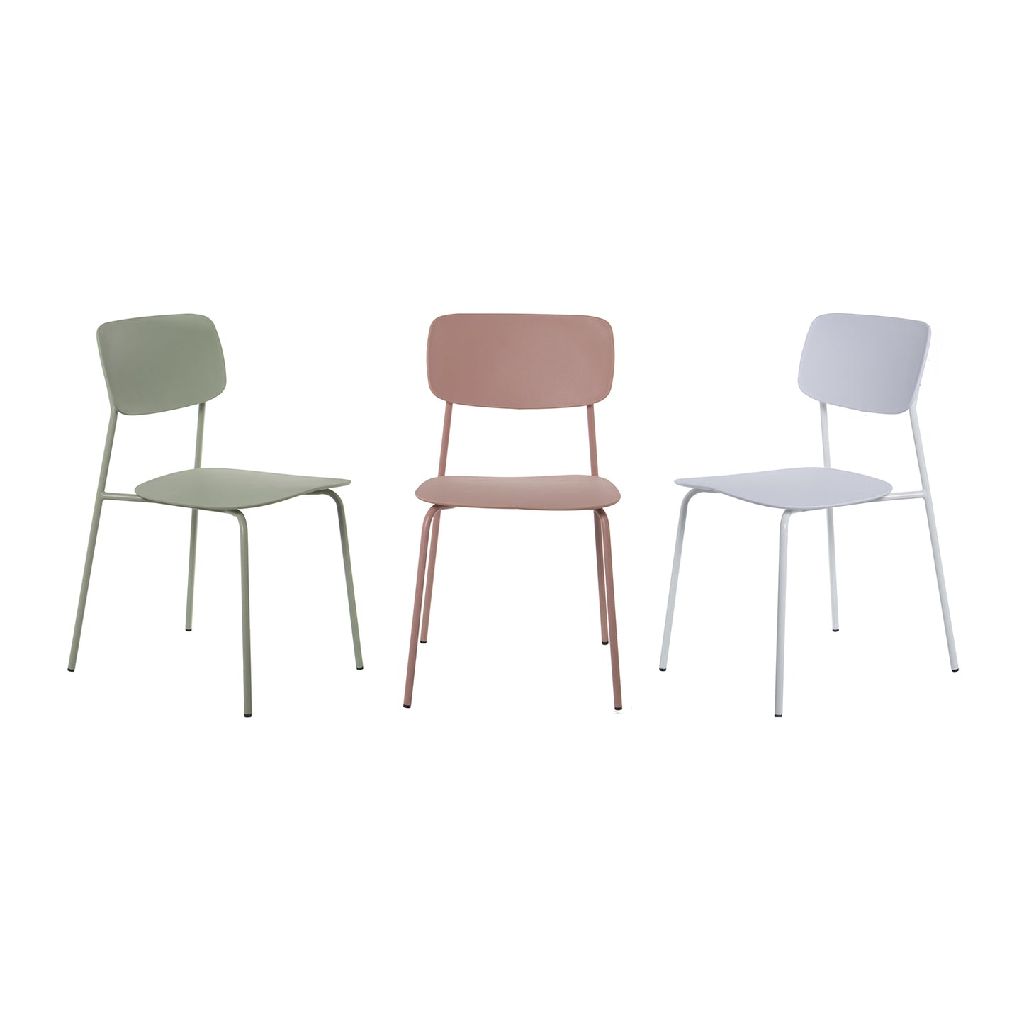 SILLA PP ROSA PATAS METAL