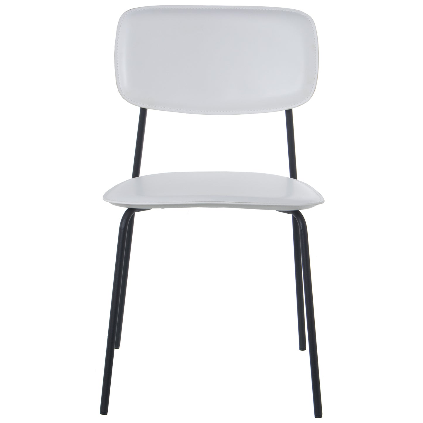 SILLA PP BLANCO PATAS METAL NE GRO