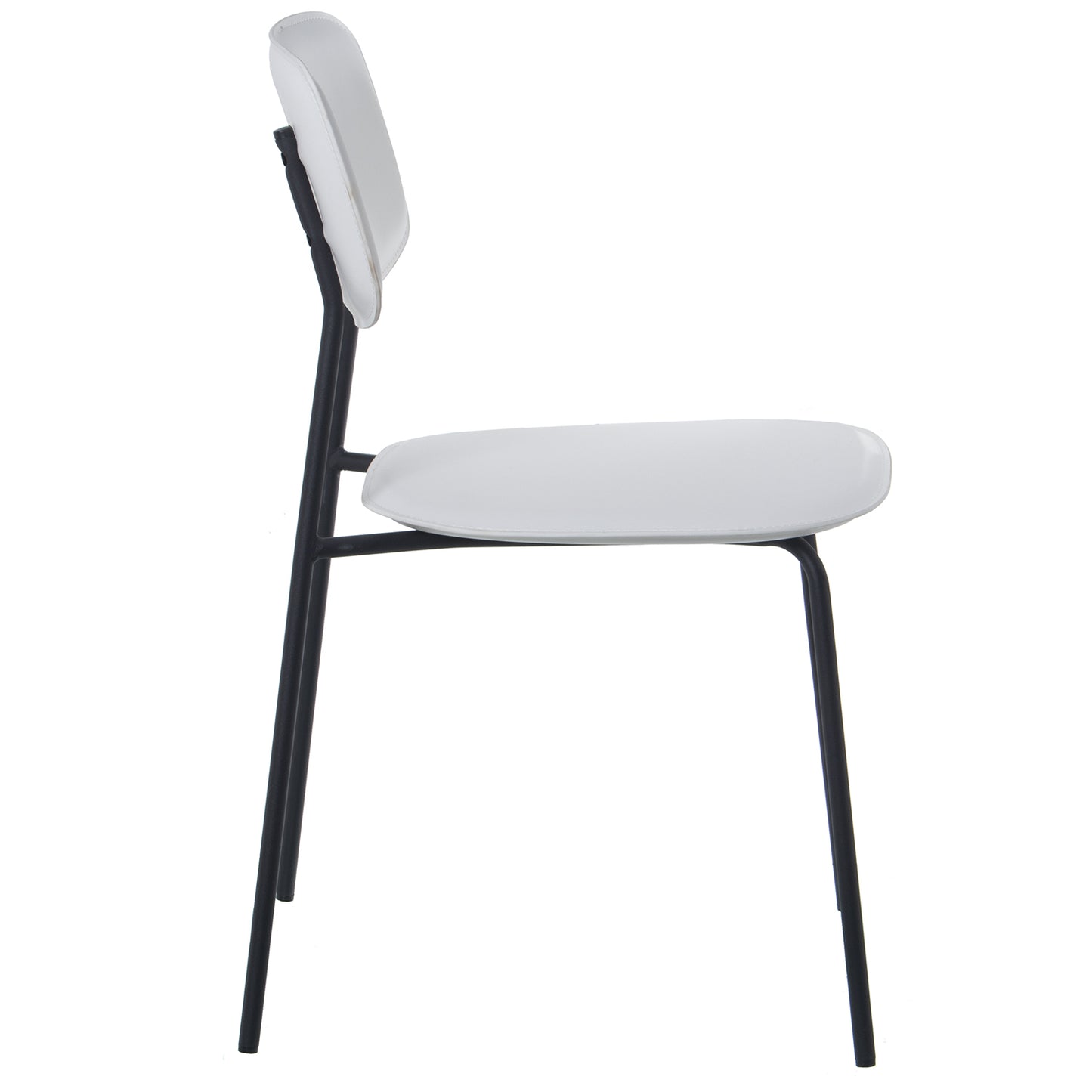 SILLA PP BLANCO PATAS METAL NE GRO