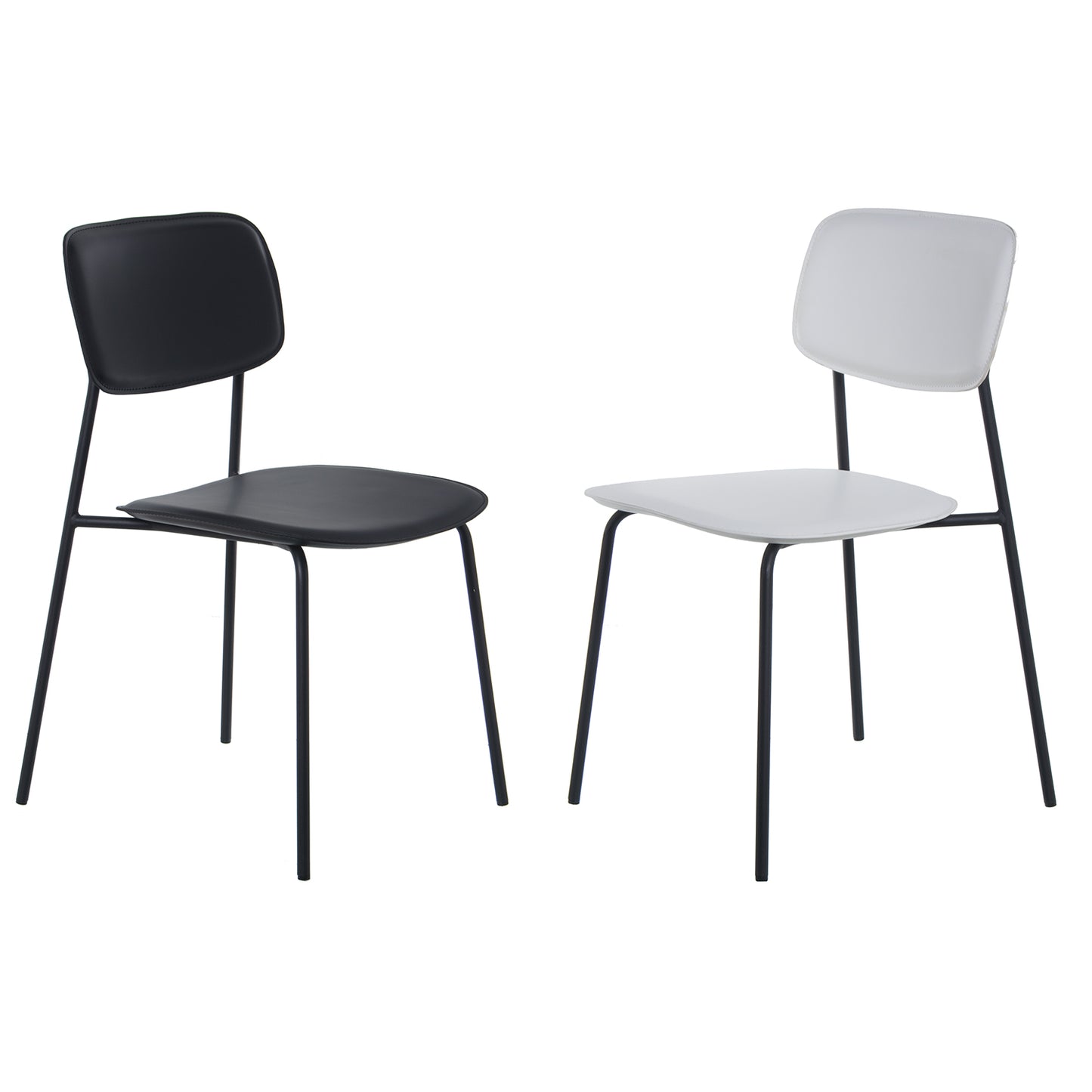 SILLA PP BLANCO PATAS METAL NE GRO