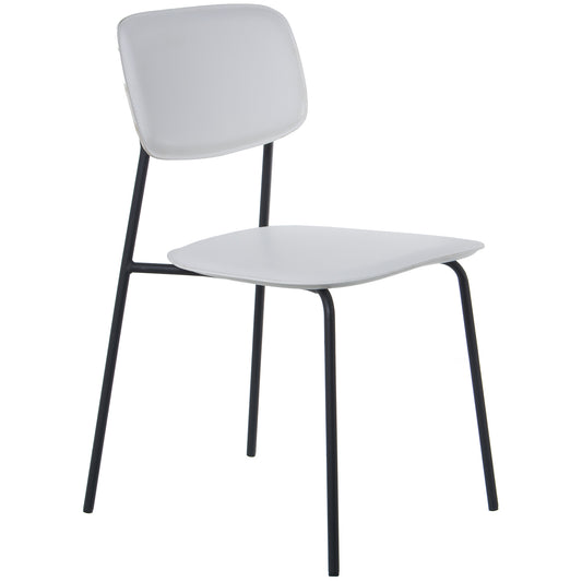 SILLA PP BLANCO PATAS METAL NE GRO