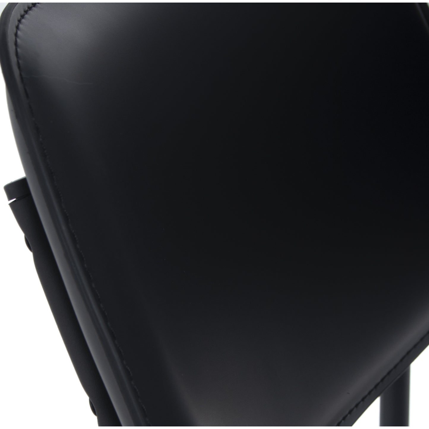 SILLA PU NEGRO PATAS METAL